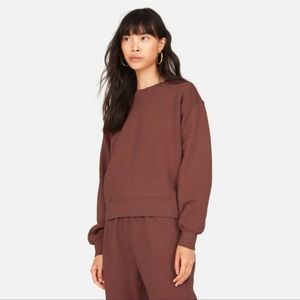 Mate the Label Raw Double Neck Crew Neck Pullover Organic Cotton Sweatshirt